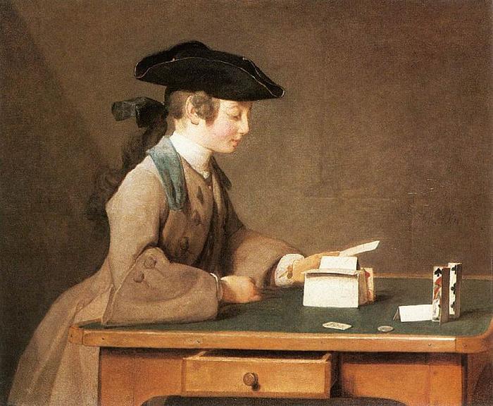 Jean Simeon Chardin The House of Cards oil painting image